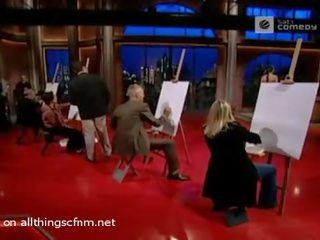 옷을 입은 여성의 벌거 벗은 남성 나체상 drawing - harald schmidt vid