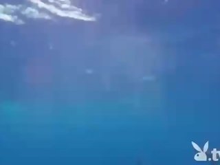 Enticing гаряча немовлята плавальний з в shark