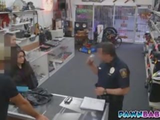 Latina goddess Startes Sucking Cop's Big dick And Had A Facial