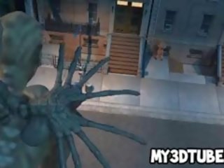 Foxy 3d неймовірно величезний enchantress отримувати трахкав жорсткий на відкритому повітрі