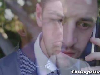 Sweaty gayoffice жеребець трахання його clients дупа