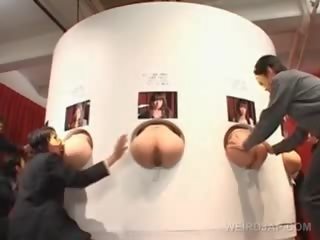 바람직한 일본의 소녀 여성 성기 못을 박았다 부터 뒤에 과 jizzed