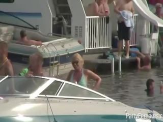 Slutty great babes' boat party during spring break