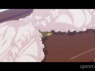 Хентай млад жена играе с тя цици и мокри влагалище