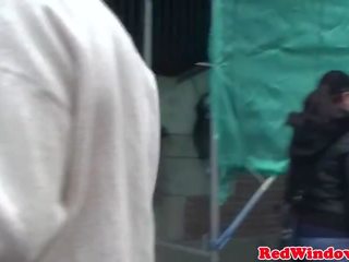 토실 토실 살찐 네덜란드 매춘부 바보 jizzed 에 카메라
