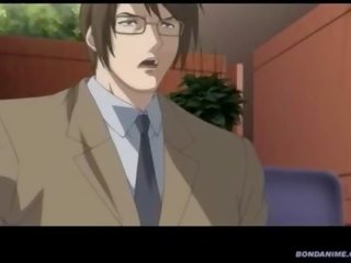 일본의 헨타이 눈을 가리고 oralsex 과 깊은 poking