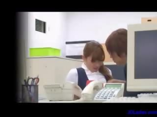 Офис скъпа ловък получаване на тя путка и зърна стимулират