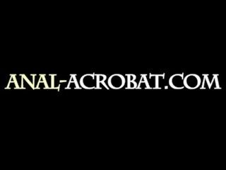 극단적 인 큰 스타킹 과 항문의 acrobats