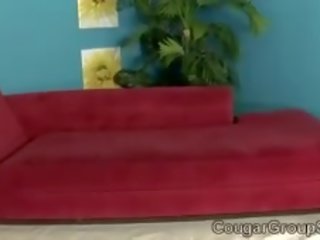 3 marvellous пуми мати веселощі з a удачливий молодий жеребець