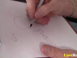 書呆子 金發 casi 萊恩 和 一 cum-covered 臉