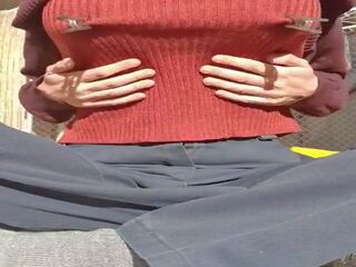 Clamping 彼女の 乳首 以上 服, フリー 大人 クリップ 図4a