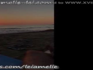 Public xxx video on the Beach - he couldn't last long while she is riding him&excl; Amelie Lei&comma; blonde&comma; Cowgirl&comma; Blowjob&comma; Cumshot&comma; Outdoor